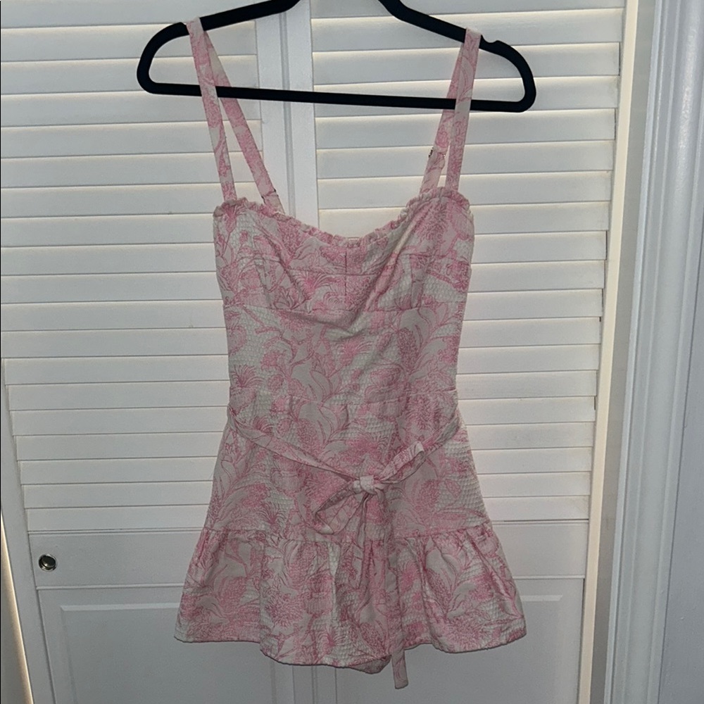 Pink Floral Sleeveless Top